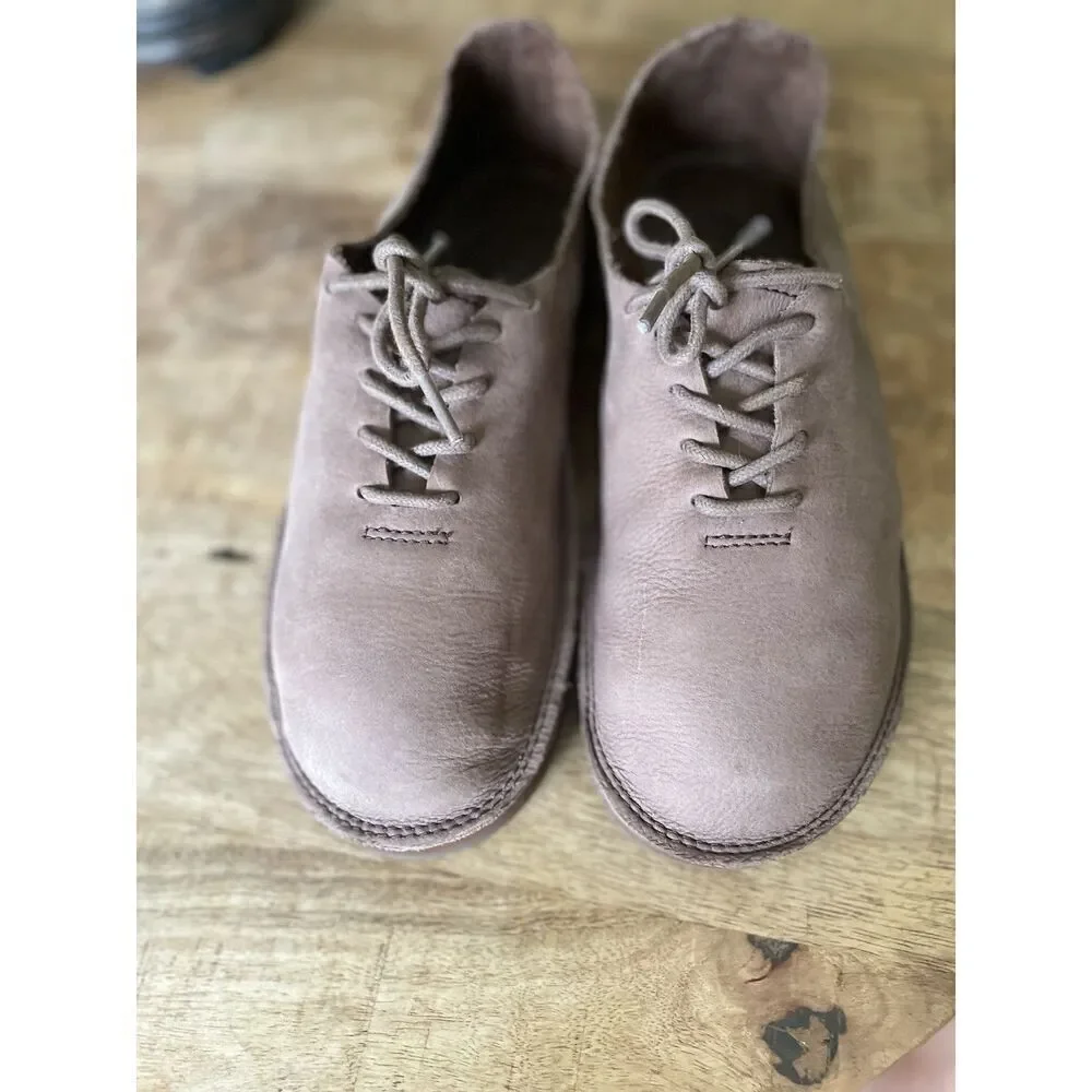 Rainbow  Men’s Leather Lace-Up Shoes Men’s M9 Natural Brown Moccasin Style